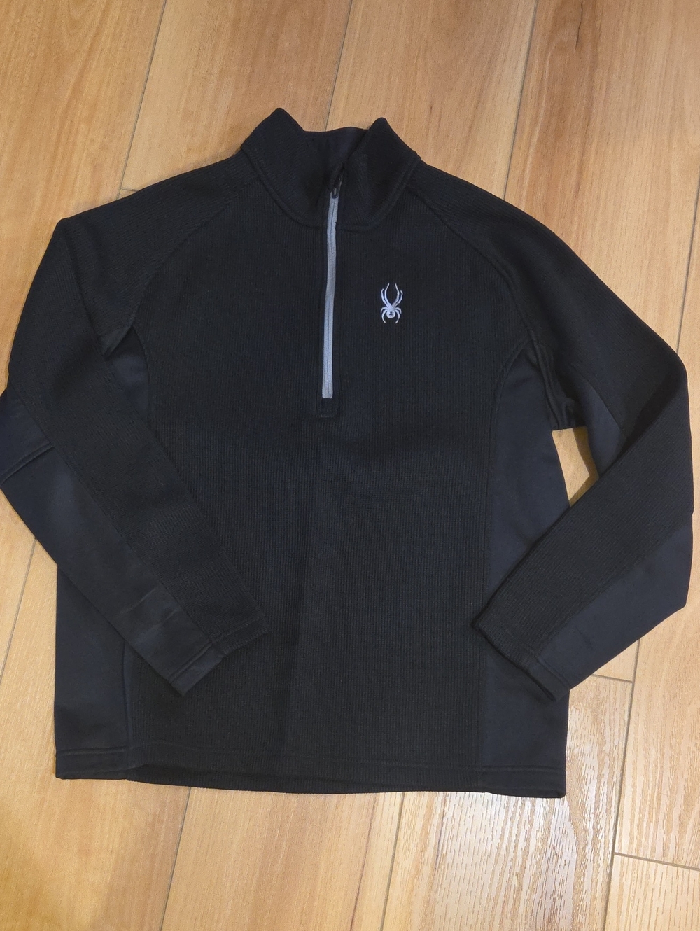 Spyder Black Men's Half-Zip Thermal Sweater